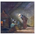 Miniatyrbild 1 av 4: Legendarte - Målning, Tryck på duk - Alkemisten - Carl Spitzweg cm. 80x85