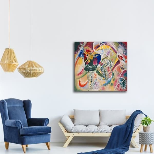 Legendarte - Målning, Tryck på duk - Improvisation 35 Wassily Kandinsky cm. 90x90