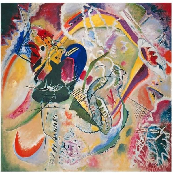 Legendarte - Målning, Tryck på duk - Improvisation 35 Wassily Kandinsky cm. 90x90