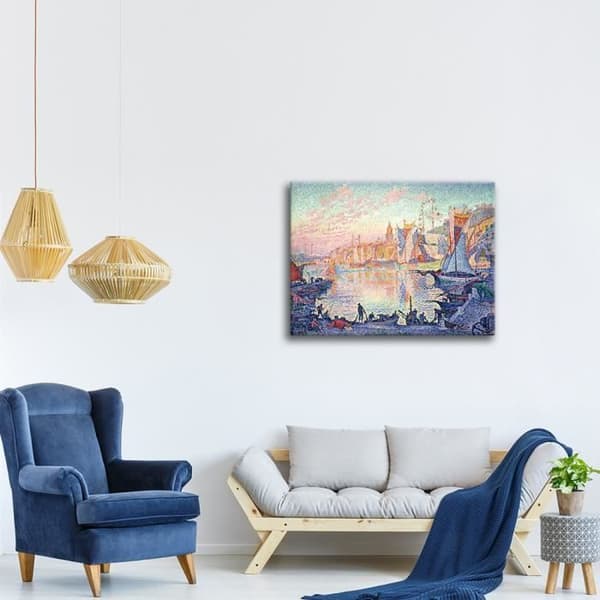 Legendarte - Målning, tryck på duk - Hamnen i Saint Tropez Paul Signac cm. 50x60