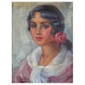 Miniatyrbild 1 av 4: Legendarte - Målning, tryck på duk - Porträtt av en kvinna - Joaquín Sorolla cm. 60x80