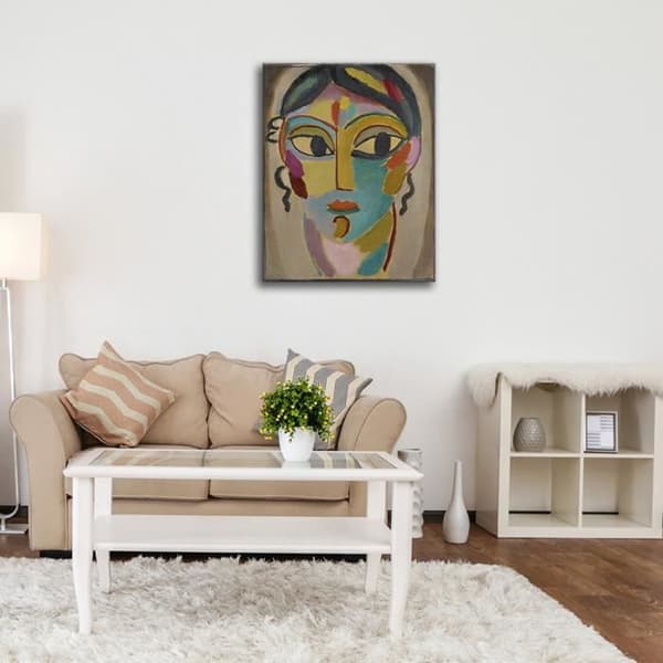 Legendarte - Målning, tryck på duk - Mystiskt huvud - Alexej von Jawlensky cm. 60x80