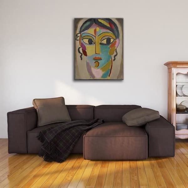 Legendarte - Målning, tryck på duk - Mystiskt huvud - Alexej von Jawlensky cm. 60x80