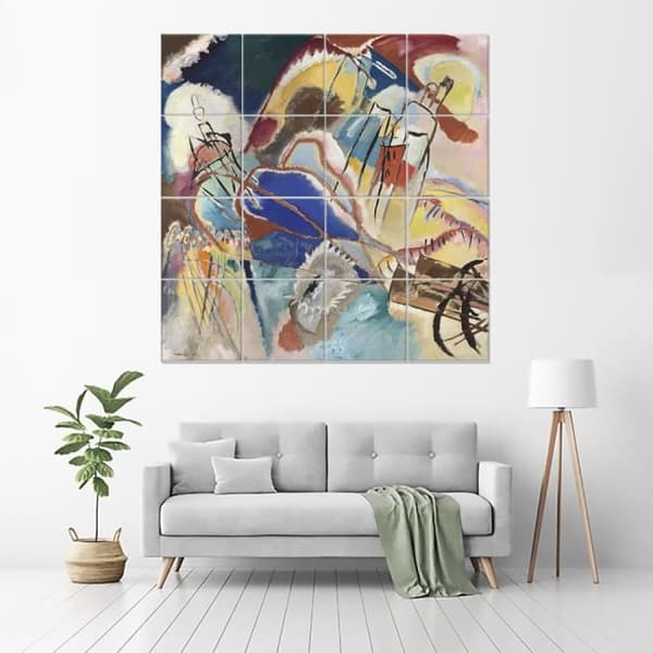 Legendarte - Multi Panel Painting Improvisation No. 30 - Wassily Kandinsky cm. 200x200 (16 paneler)