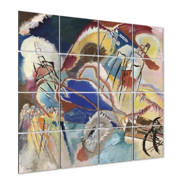 Legendarte - Multi Panel Painting Improvisation No. 30 - Wassily Kandinsky cm. 200x200 (16 paneler)