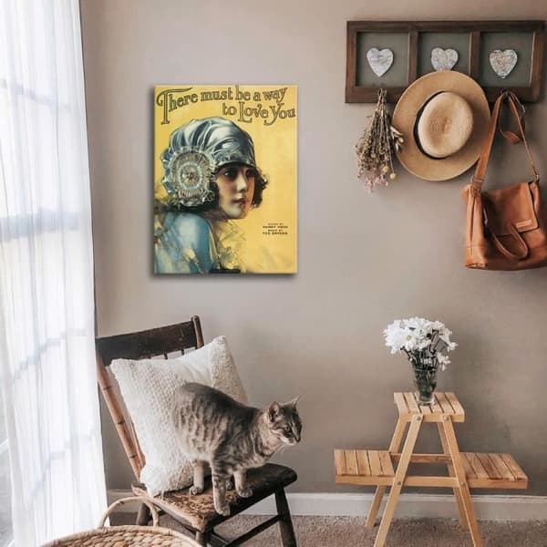 Legendarte - Vintage Music Cover There Must Be A Way To Love You - Målning, Canvastavla cm. 50x70