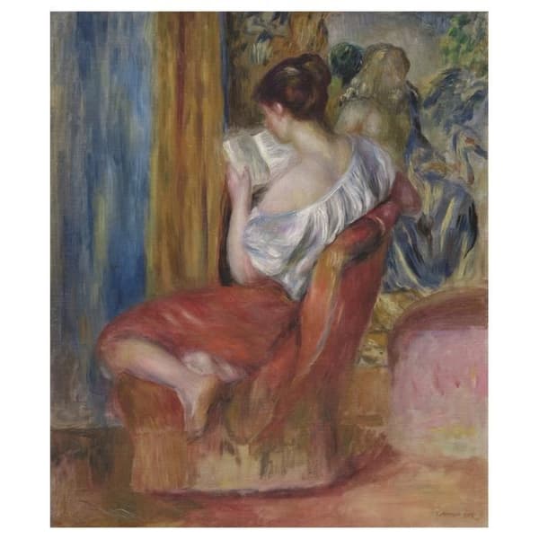 Legendarte - Målning, Tryck på duk - Läsaren - Pierre Auguste Renoir cm. 50x60