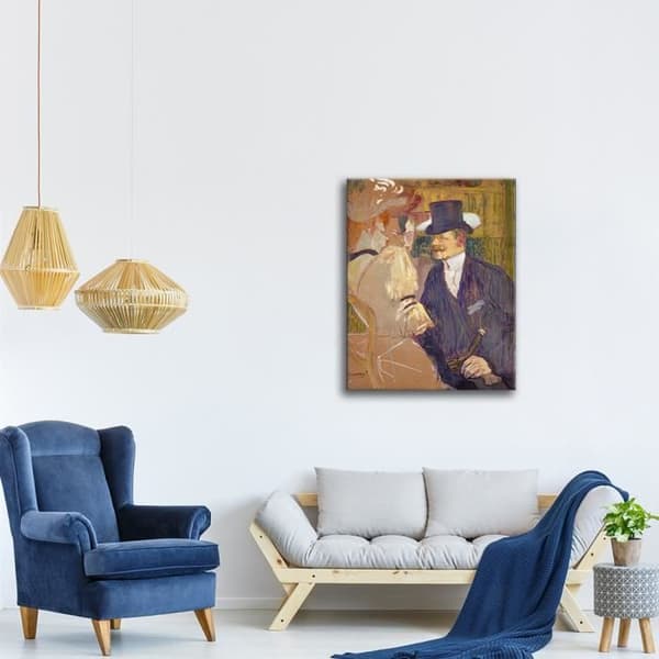 Legendarte - Målning, tryck på duk - Engelsmannen vid Moulin Rouge Henri De Toulouse-Lautrec cm. 60x80