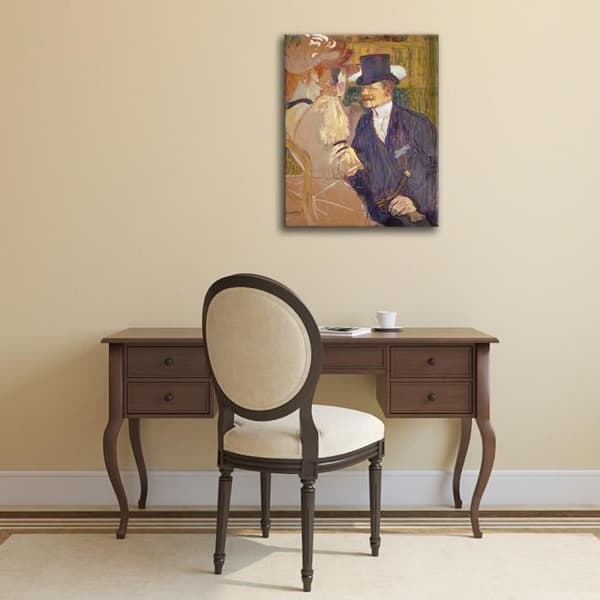Legendarte - Målning, tryck på duk - Engelsmannen vid Moulin Rouge Henri De Toulouse-Lautrec cm. 60x80