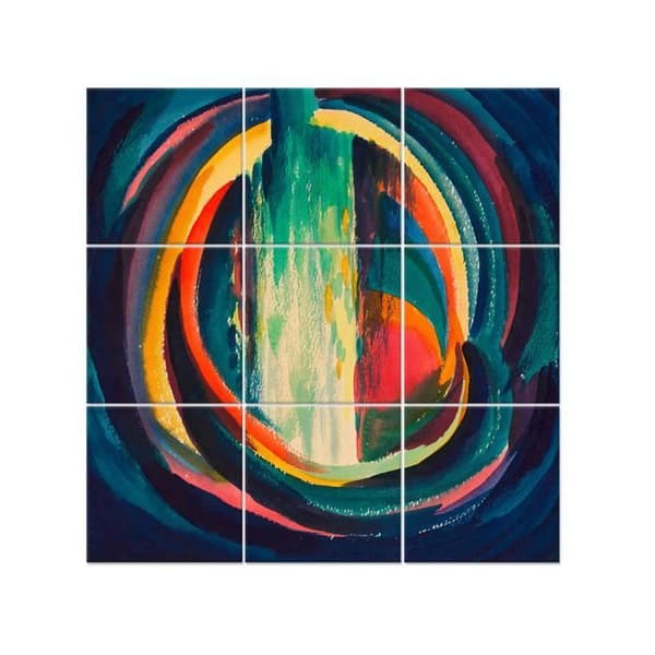 Legendarte - Untitled Multi Panel Painting - Karl Wiener cm. 150x150 (9 paneler)
