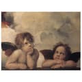Miniatyrbild 1 av 4: Legendarte - Målning, tryck på duk - Putti (Den sixtinska madonnan) - Raphael cm. 60x80