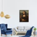 Miniatyrbild 3 av 4: Målning, tryck på duk - Mona Lisa Leonardo Da Vinci cm. 60x85