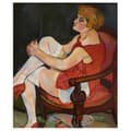 Miniatyrbild 1 av 4: Legendarte - Målning, tryck på duk - Kvinnan med vita strumpor - Suzanne Valadon cm. 80x100