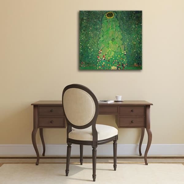 Legendarte - Målning, Tryck på duk - Solrosen Gustav Klimt cm. 50x50