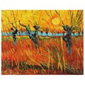 Miniatyrbild 1 av 4: Legendarte - Målning, tryck på duk - Willows at Sunset Vincent Van Gogh cm. 50x60