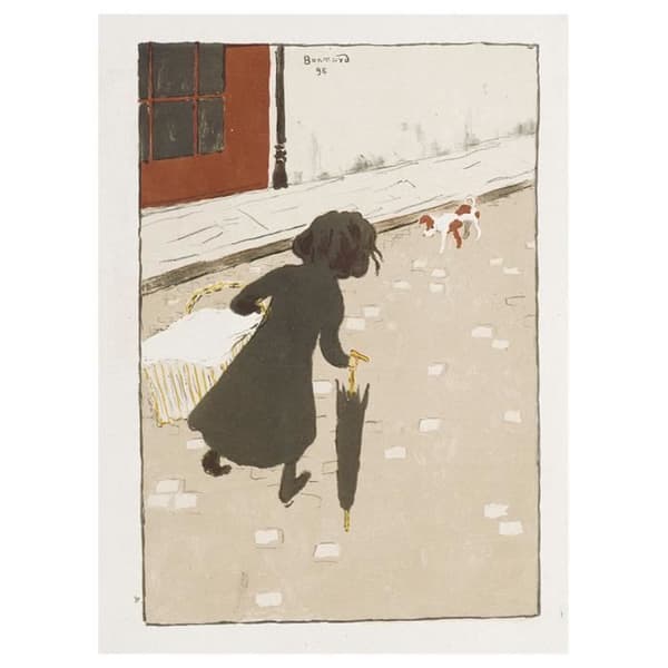 Legendarte - Målning, Tryck på duk - Den lilla tvättkvinnan - Pierre Bonnard cm. 60x85