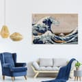 Miniatyrbild 3 av 4: Legendarte - Multi Panel Painting The Great Wave Off Kanagawa - Katsushika Hokusai cm. 100x150 (6 paneler)