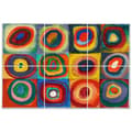 Miniatyrbild 1 av 4: Legendarte - Färgtest Multi Panel Målning - Wassily Kandinsky cm. 100x150 (6 paneler)
