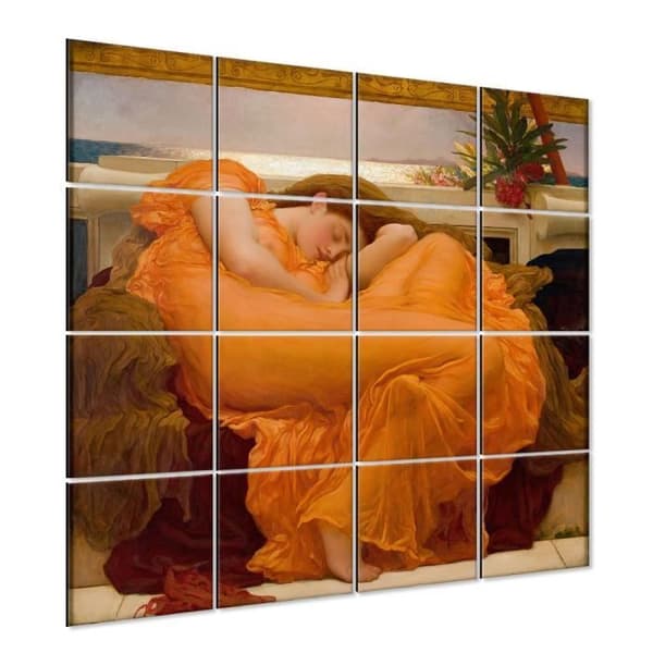 Legendarte - Flerpanelsmålning June Flamboyante - Frederic Leighton cm. 200x200 (16 paneler)