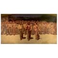 Miniatyrbild 1 av 4: Legendarte - Målning, tryck på duk - Fjärde ståndet - Giuseppe Pellizza da Volpedo cm. 50x100