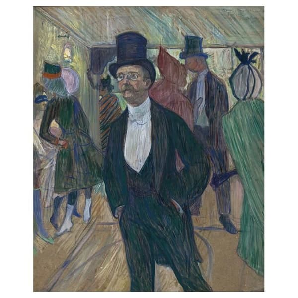 Legendarte - Målning, tryck på duk - Monsieur Fourcade Henri De Toulouse-Lautrec cm. 60x75