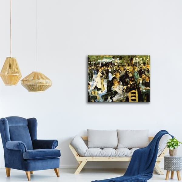 Legendarte - Målning, Tryck på duk - Bal Du Moulin De La Galette Pierre Auguste Renoir cm. 50x60