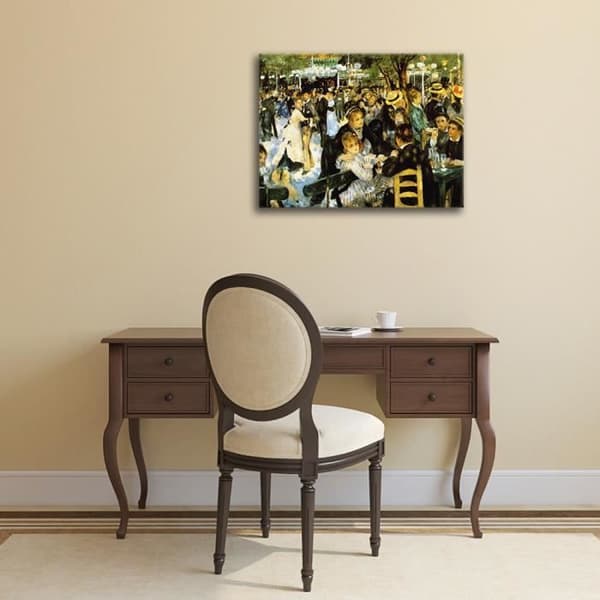Legendarte - Målning, Tryck på duk - Bal Du Moulin De La Galette Pierre Auguste Renoir cm. 50x60