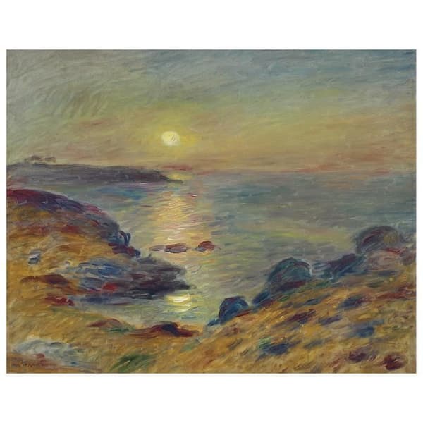 Legendarte - Målning, tryck på duk - solnedgång i Douarnenez Pierre Auguste Renoir cm. 50x60