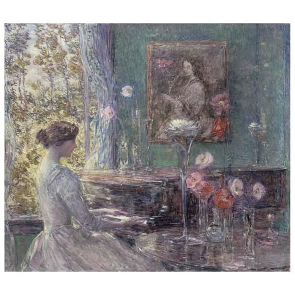 Legendarte - Målning, Tryck på duk - Improvisation - Childe Hassam cm. 55x60