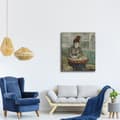 Miniatyrbild 3 av 4: Legendarte - Målning, tryck på duk - Agostina Segatori Sitter på Café Du Tambourin - Vincent Van Gogh cm. 50x60