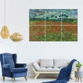 Miniatyrbild 3 av 4: Legendarte - Flerpanelsmålning Vallmofältet - Vincent Van Gogh cm. 100x150 (6 paneler)