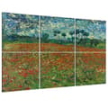 Miniatyrbild 2 av 4: Legendarte - Flerpanelsmålning Vallmofältet - Vincent Van Gogh cm. 100x150 (6 paneler)