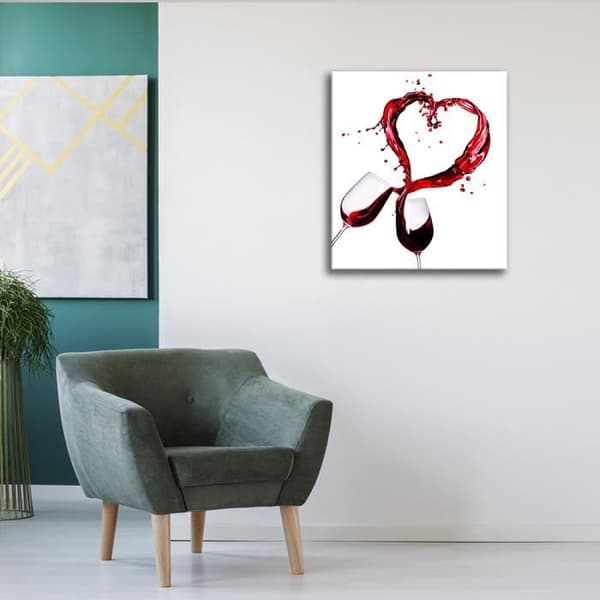 Legendarte - Målning, Tryck på duk - Love Di...Wine cm. 50x60