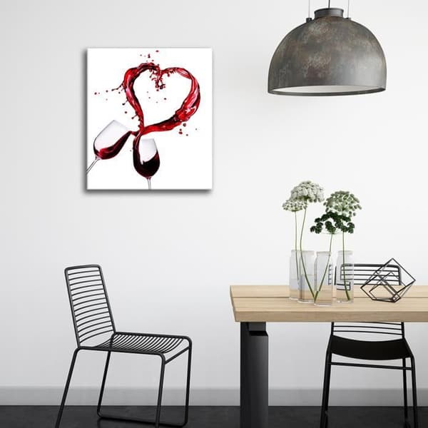 Legendarte - Målning, Tryck på duk - Love Di...Wine cm. 50x60