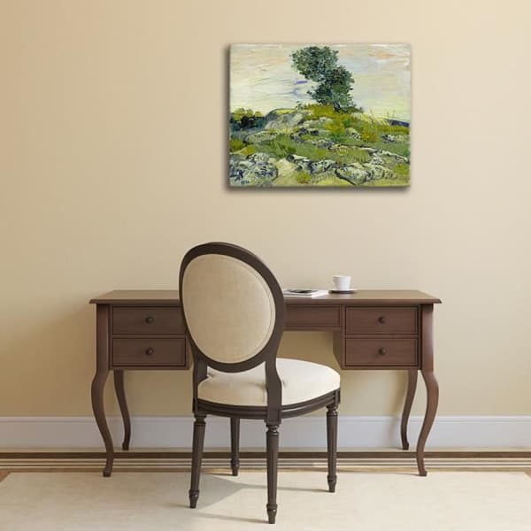 Legendarte - Målning, Tryck på duk - Rocky Oak Hills - Vincent Van Gogh cm. 60x75