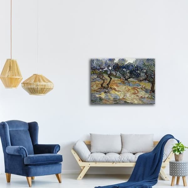 Legendarte - Målning, tryck på duk - Olivträden Vincent Van Gogh cm. 60x80