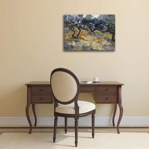 Legendarte - Målning, tryck på duk - Olivträden Vincent Van Gogh cm. 60x80