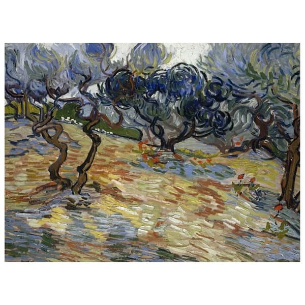 Legendarte - Målning, tryck på duk - Olivträden Vincent Van Gogh cm. 60x80