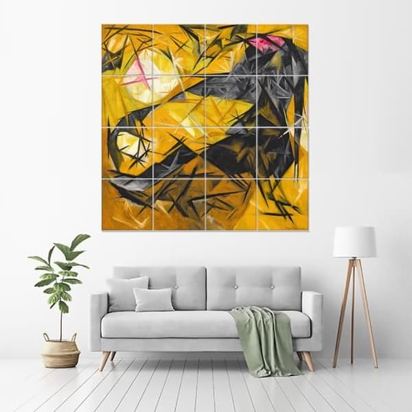 Legendarte - Multi Panel Painting Cats - Natalia Goncharova cm. 200x200 (16 paneler)