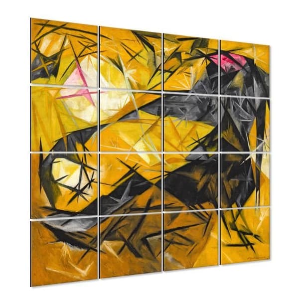 Legendarte - Multi Panel Painting Cats - Natalia Goncharova cm. 200x200 (16 paneler)
