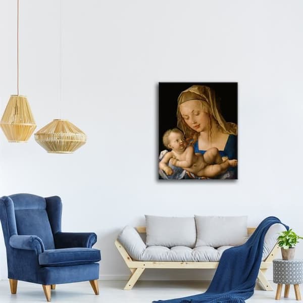 Legendarte - Målning, tryck på duk - Madonna Of The Pear - Albrecht Durer cm. 60x80