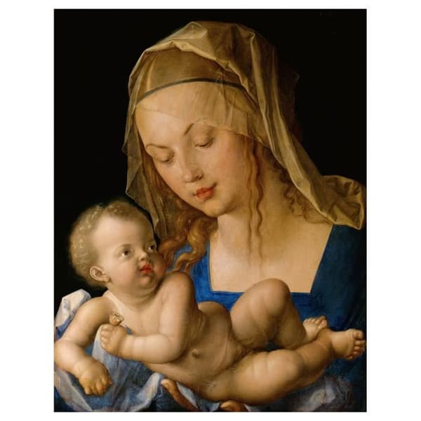 Legendarte - Målning, tryck på duk - Madonna Of The Pear - Albrecht Durer cm. 60x80