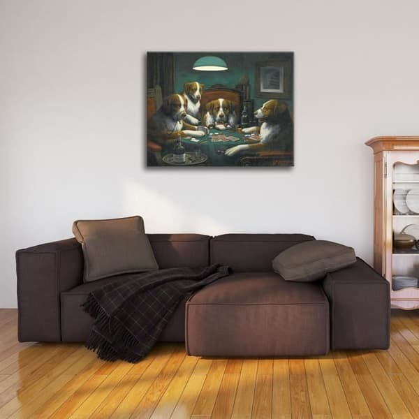 Legendarte - Målning, Tryck på duk - Pokerspel - Cassius Marcellus Coolidge cm. 50x60
