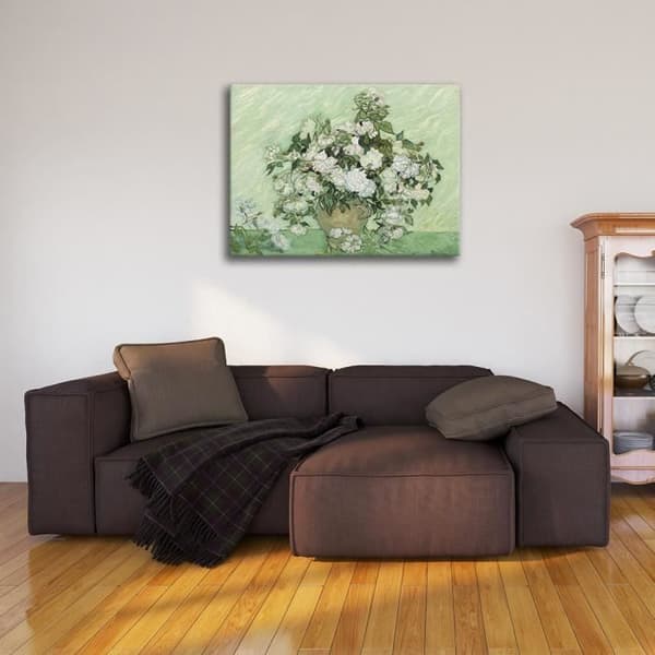 Legendarte - Målning, Tryck på duk - Rosor - Vincent Van Gogh cm. 50x60