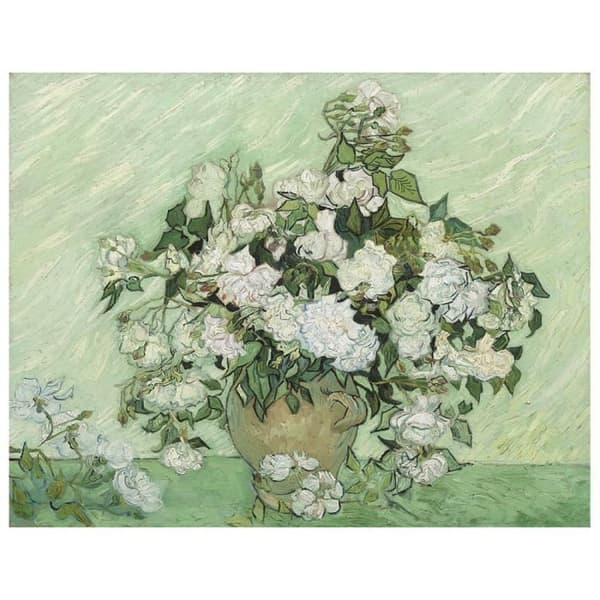 Legendarte - Målning, Tryck på duk - Rosor - Vincent Van Gogh cm. 50x60