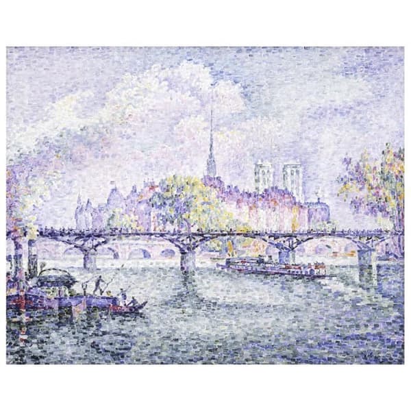 Legendarte - Målning, tryck på duk - Le Pont Des Arts - Paul Signac cm. 80x100