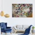 Miniatyrbild 3 av 4: Legendarte - Multi Panel Painting Composition VII - Wassily Kandinsky cm. 100x150 (6 paneler)
