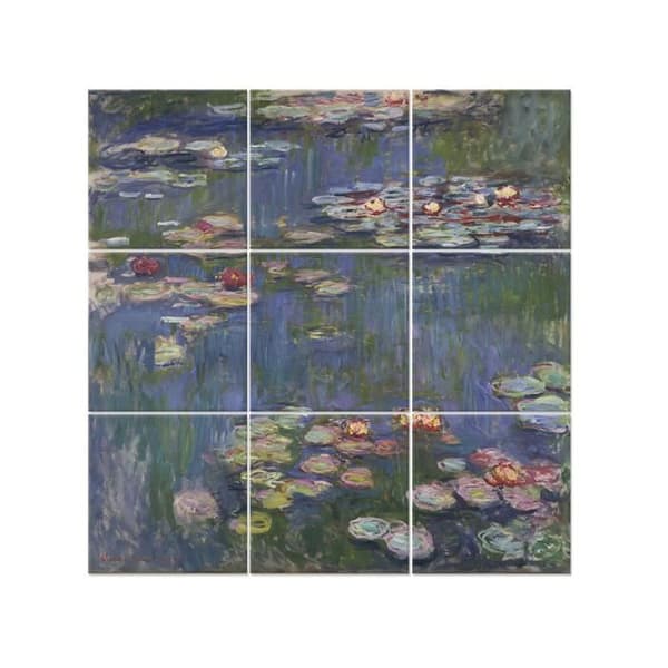 Legendarte - Näckrosor Multi Panel Tavla - Claude Monet cm. 150x150 (9 paneler)