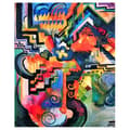 Miniatyrbild 1 av 4: Legendarte - Målning, Tryck på duk - Färgglad komposition (Homage To Bach) August Macke cm. 50x60