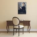 Miniatyrbild 2 av 4: Legendarte - Målning, tryck på duk - Porträtt av dedikerad Amedeo Modigliani cm. 60x90